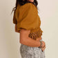 Endless Blu. - Monte Carlo Puff Sleeve Fringe Top