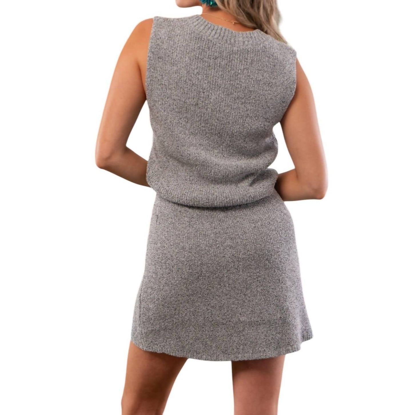 Tcec - V-neck Sweater Tank Set