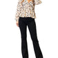Double Take - Vibrant Plunge Peplum Top