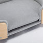 Scandinavian Style Elevated Dog Bed Pet Sofa Velvet Cushion Mid Size Light Grey