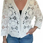 Brand Bazar - Crochet Button Down Cardigan