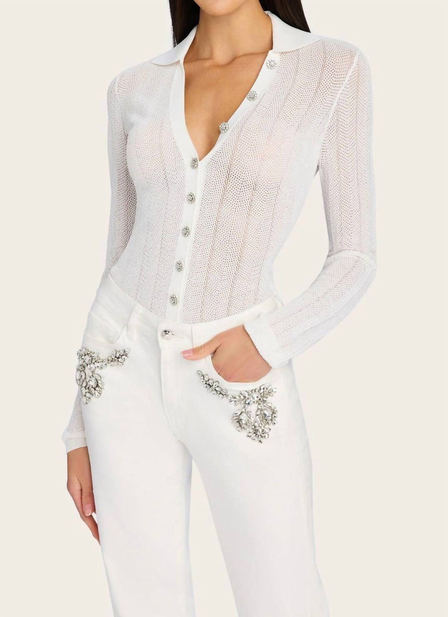 Generation Love - Megan Pointelle Cardigan