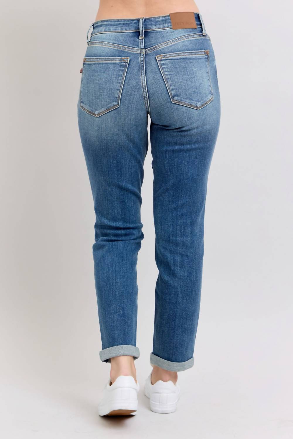 Judy Blue - Mid Rise Skinny Cuff Jeans