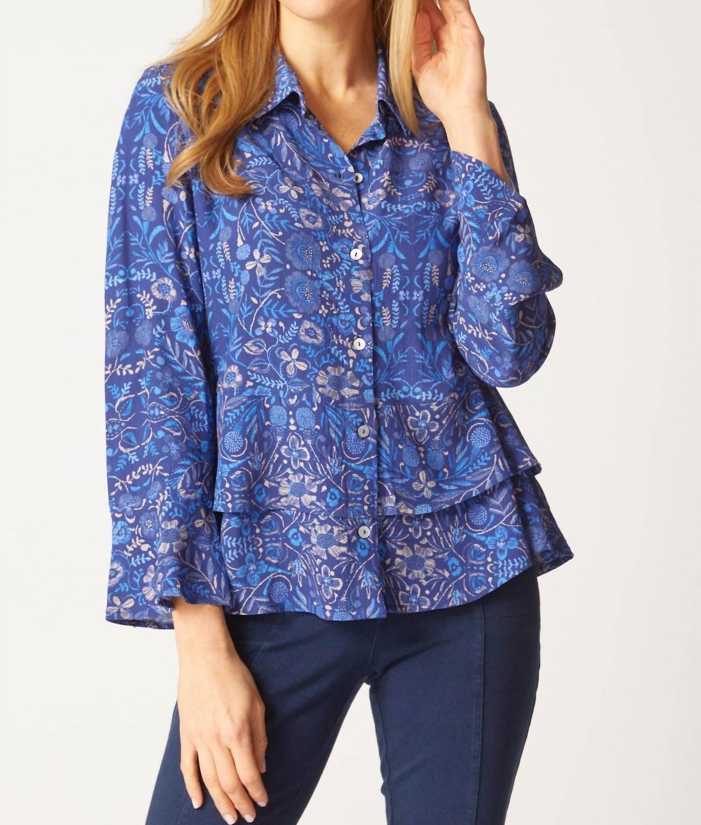 Habitat - Off The Vine Flounce Bracelet Sleeve Shirt