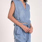 Elan - Chambray Cinch Waist Top