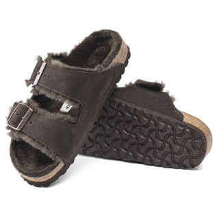 Birkenstock - Sandálias femininas Arizona Shearling - Estreitas