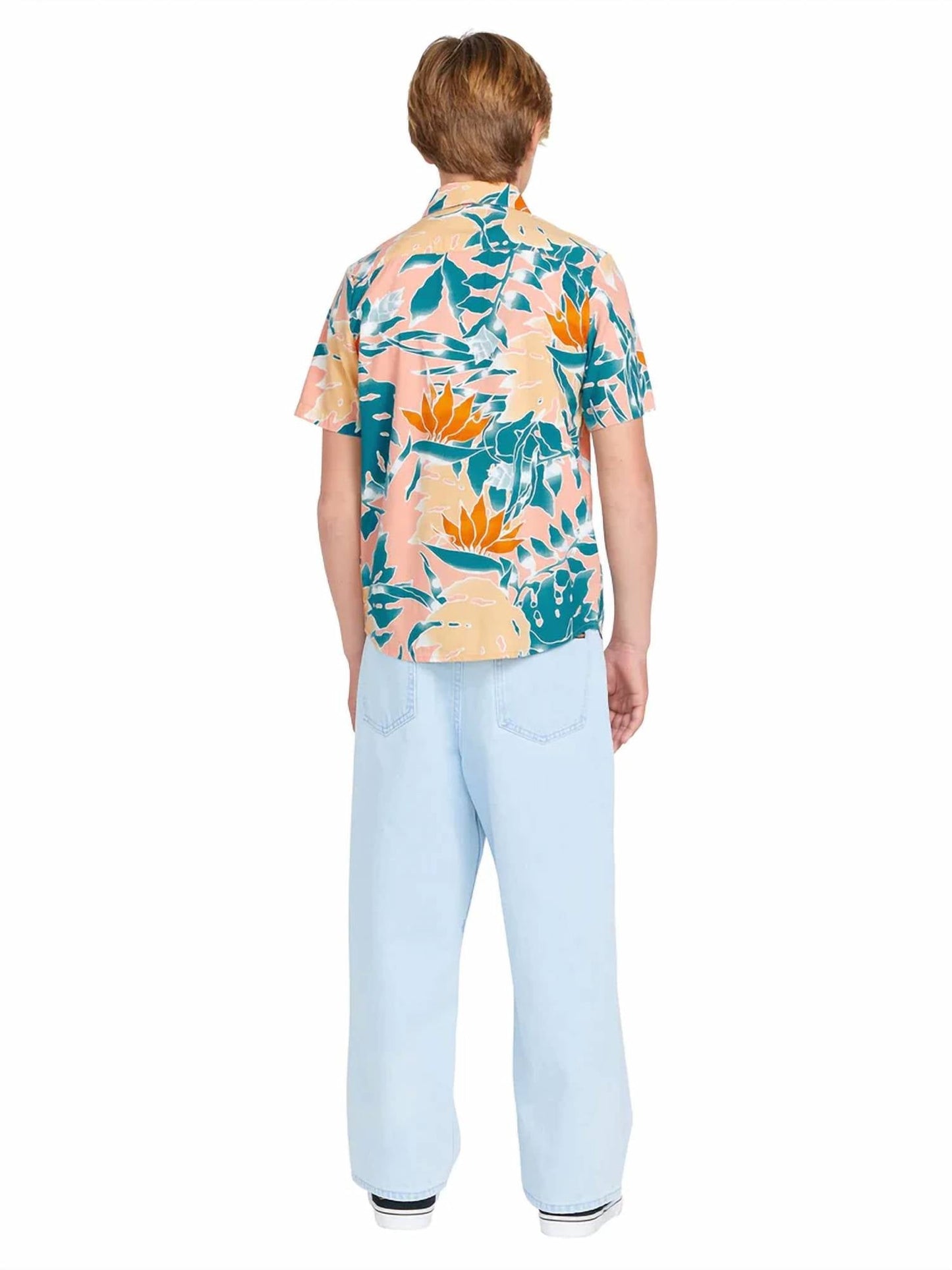 Volcom - Big Boys Leaf Pit Floral Button Up Shirt