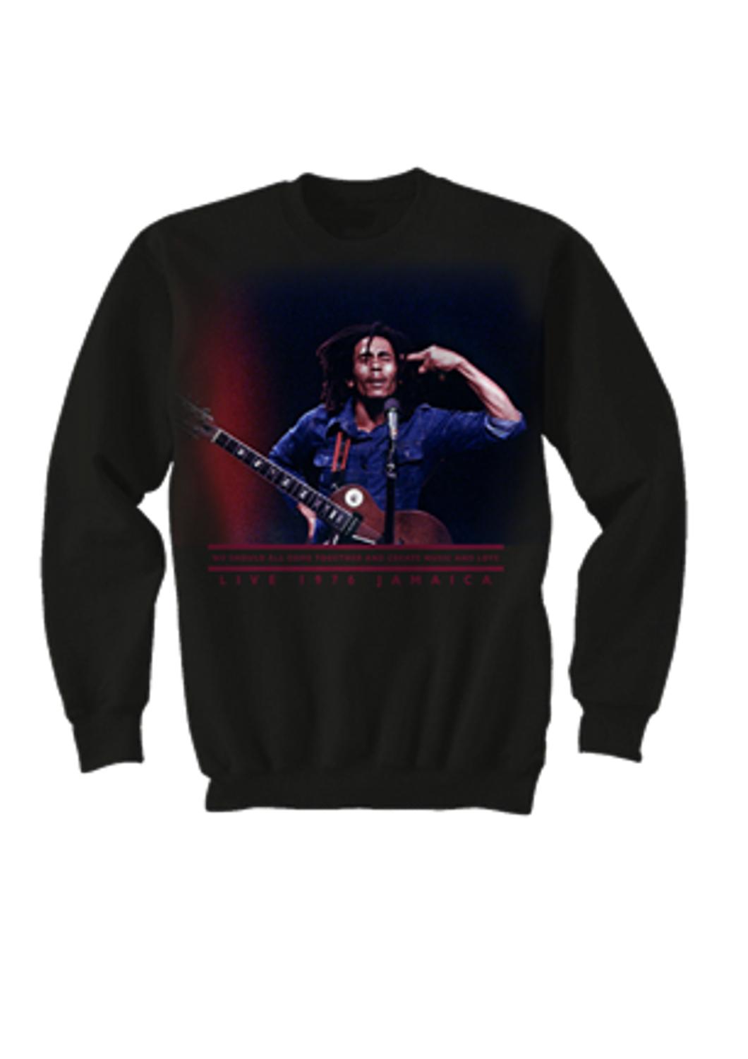 Bob Marley - Men's Live In Concert Crewneck Sweatshirt