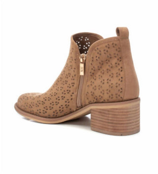 Xti - Botas de cano curto femininas de camurça macia