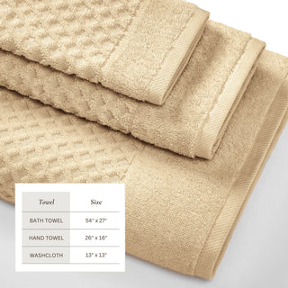 Cotton Diamond Waffle Weave Bath Towel Set - Grayson Collection