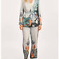 Caballero - Max Floral Bottom Straight Leg Pant