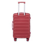 Set 3PCs 20'/24'/28' ABS Spinner Wheel Luggage Wine Red