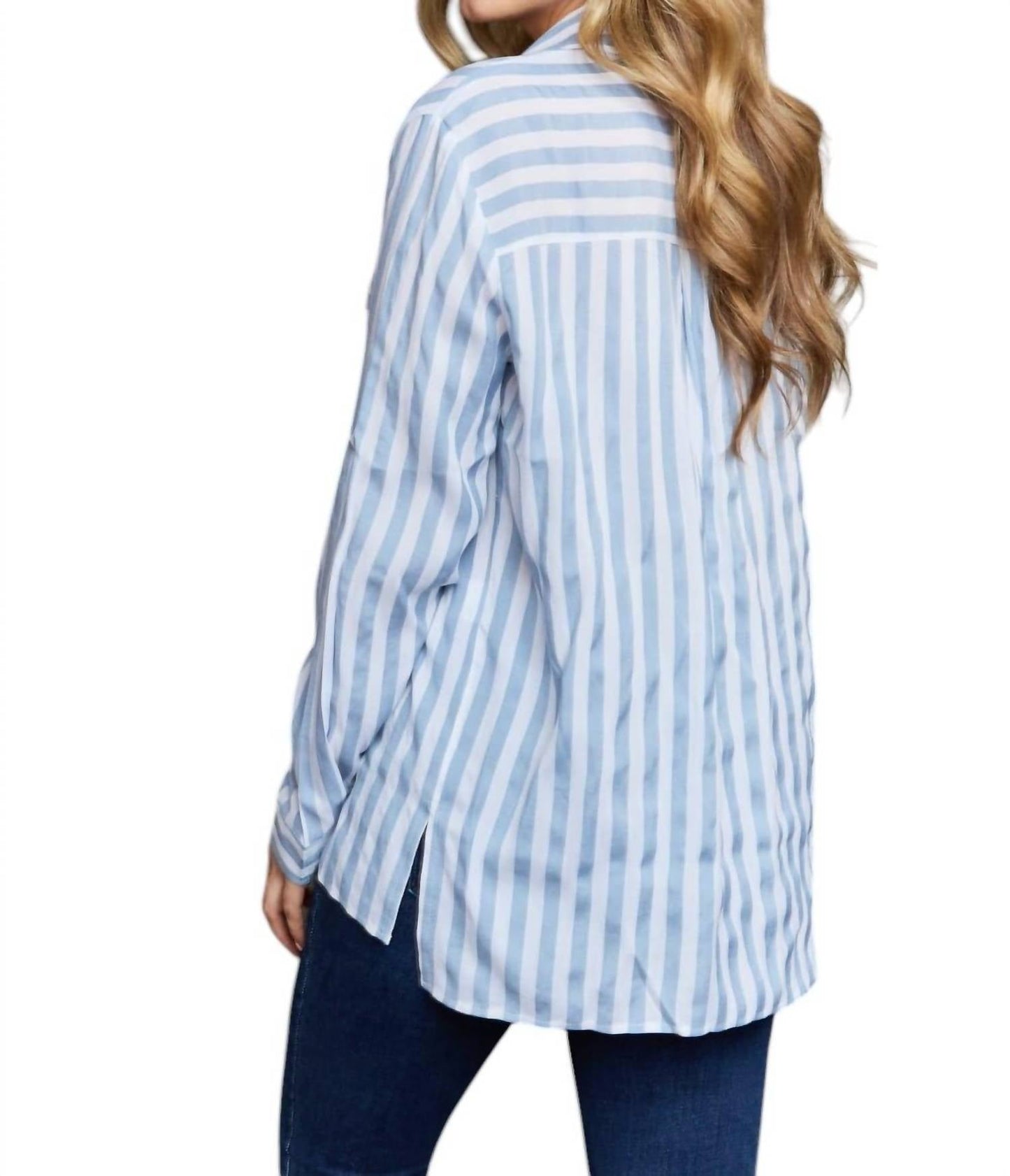 Ninexis - Collared Striped Shirt