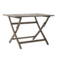 Blissique Outdoor Foldable Wood Dining Table With Slat Design