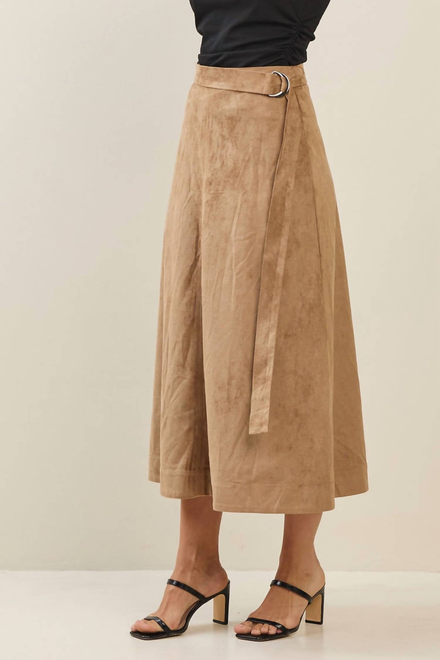 Able - A-line Vegan Suede Skirt
