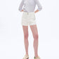 Bayeas - High Rise Cuffed Denim Shorts