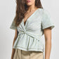 Derek Lam 10 Crosby - Caspien Twist Neck Short Sleeve Top