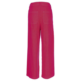 Kut From The Kloth - Calça de linho topázio de cintura alta e perna larga