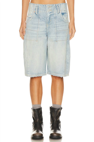 Free People - Shorts Barril com Medidas Extremas