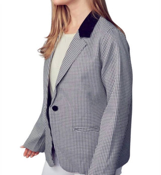 &amp;Merci - Blazer pied-de-poule com gola contrastante e lapela