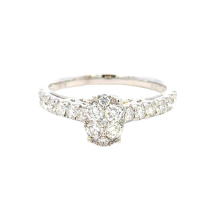 Aamiaa - Anel de noivado com diamantes naturais de 0,82 quilates - Tamanho 6,5