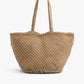 America & Beyond - Women's Beach Please Beaded Macrame Jute Tote