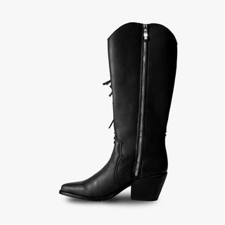 Bala Di Gala - Botas femininas Ely de couro premium até o joelho
