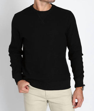 Jachs New York - Moletom com gola redonda e estampa waffle escovada