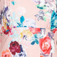 Adrianna Papell - Soft Pleated Floral Print Empire Waist Midi Dress