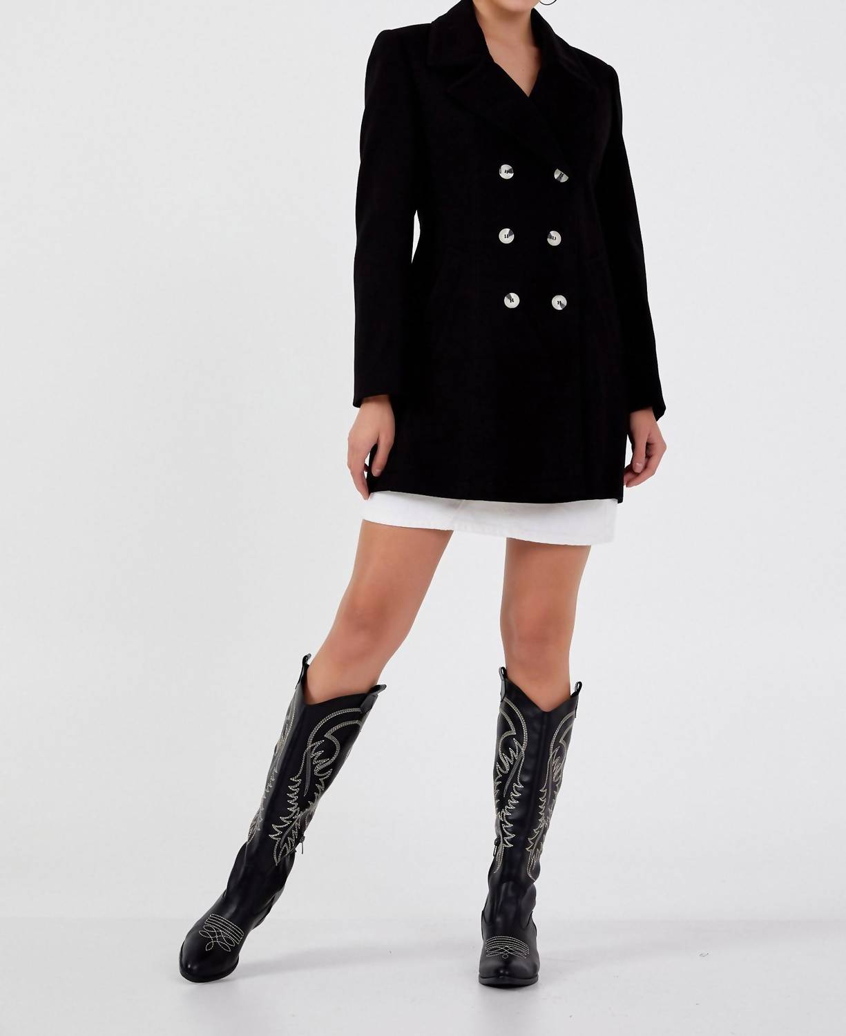 Zaalima Fashion - Solid Color Regular Coat