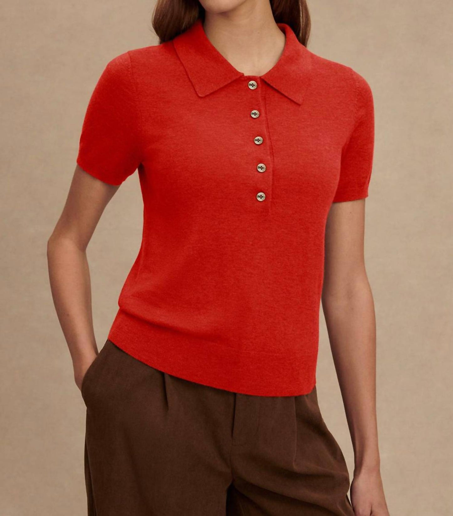 Varley - Toni Polo Knit Tee