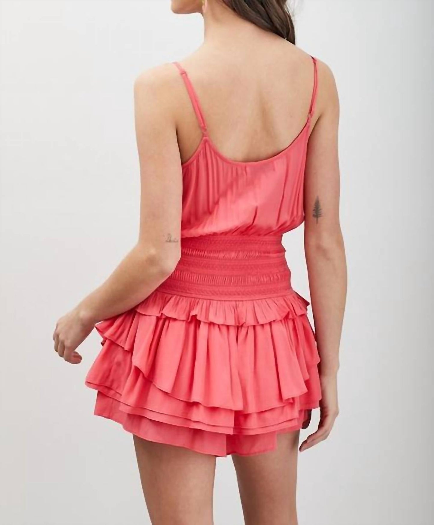 Do+Be - Wrap Smocked Waist Ruffle Dress