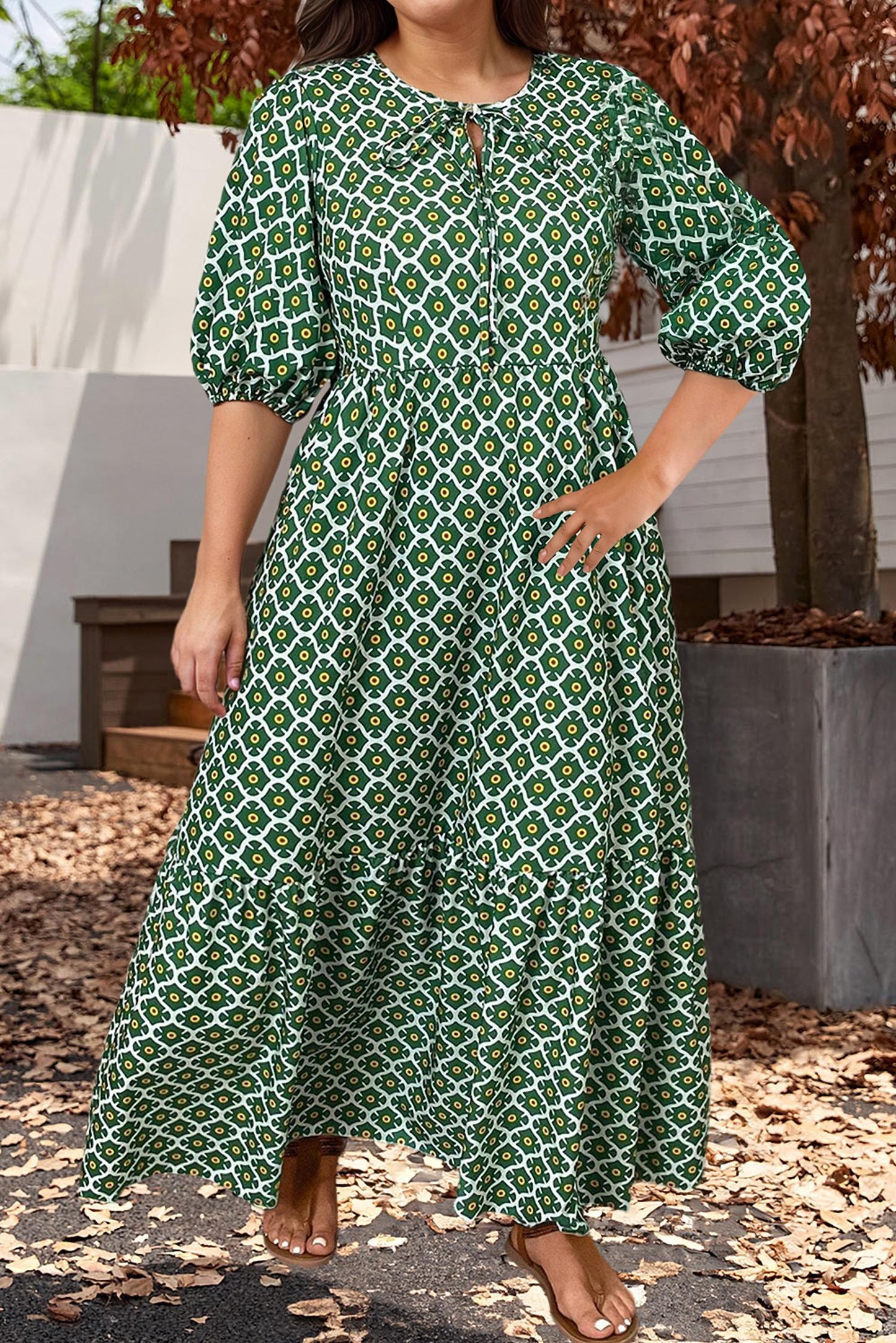 66Disco - Evergreen Oasis Dress - Plus