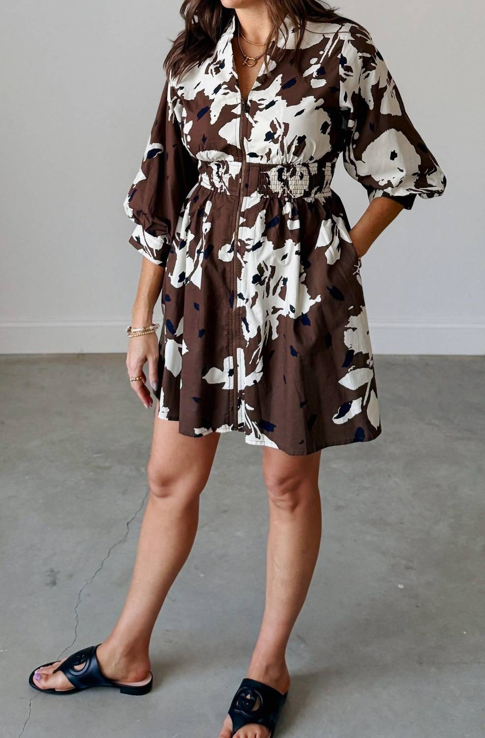 Entro - Zip Up Mini Dress