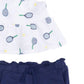 Angel Dear - Girl's Tennis Peplum Muslin Tank With French Terry Shorts