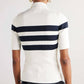 Jean Paul Gaultier - Viscose Striped Knitted Short Sleeves Pullover