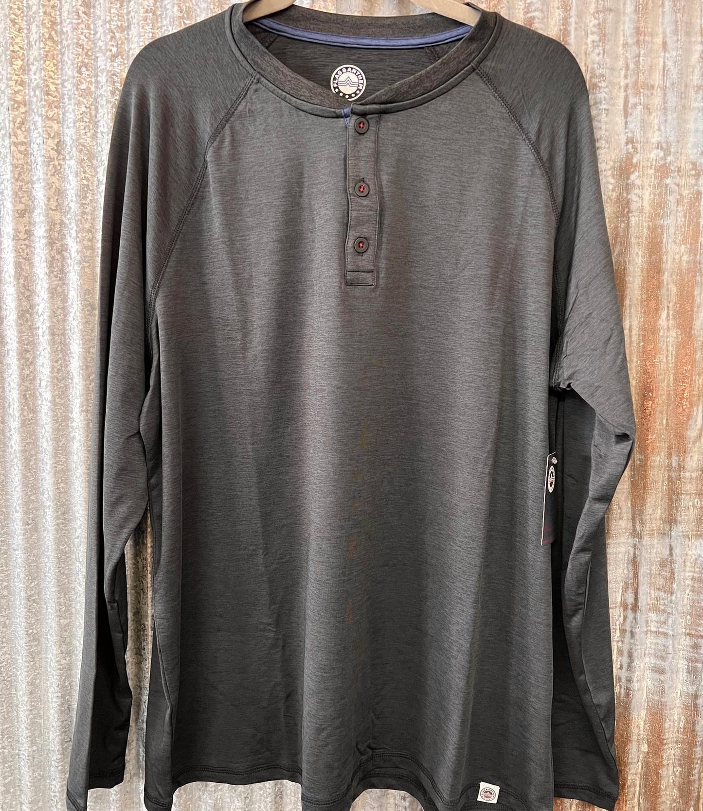 Flags & Anthem - Men's Hanover Long Sleeve Performance Henley Tee