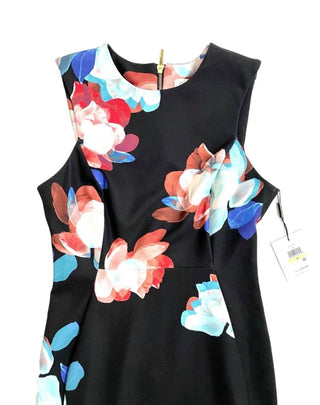 Calvin Klein - Vestido justo sem mangas com estampa floral