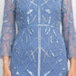 Adrianna Papell - Boat Neck Mesh Dress