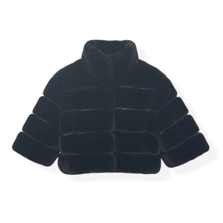 Dolce Cabo - Faux Fur Paneled Cropped Jacket