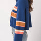 Free People - Striped Greta Half Zip Sweater