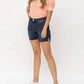 Judy Blue - Mid Length Cut Off Jean Shorts