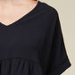 Entro - Textured Babydoll Top - Plus Size