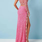 Rachel Allan - Appealing Textured Sequins 2-piece Set Gown
