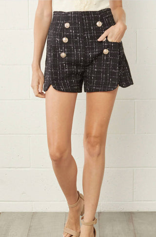 Entro - Plaid High Waisted Shorts