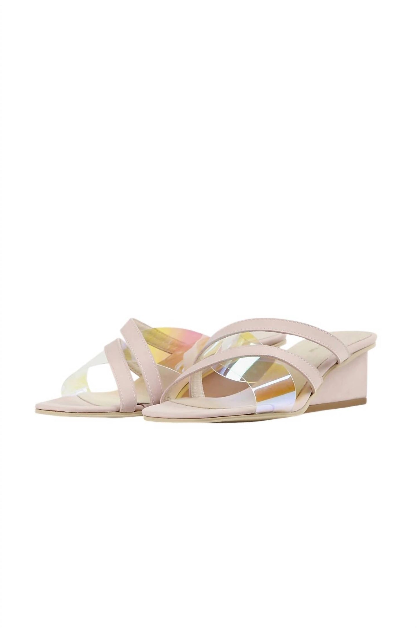 All Black - Women's Strappy Square Wedge