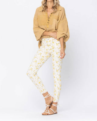 Judy Blue - Calça Jeans Skinny com Estampa Floral