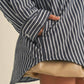 Klesis - Striped Padded Oversized Shacket