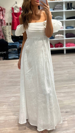 Lusana - Vestido longo de linho Amy