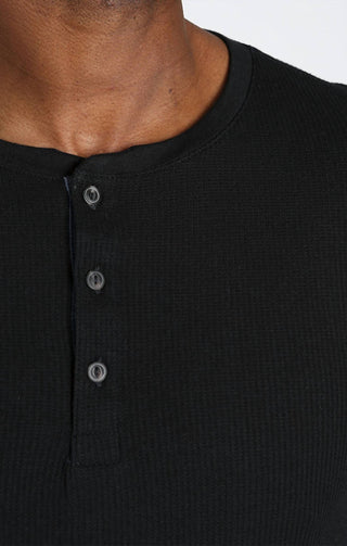 Jachs New York - Classic Waffle Henley Shirt